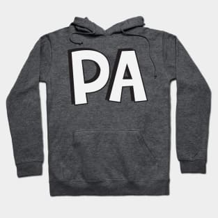 Film Crew On Set - PA - White Text - Front Hoodie